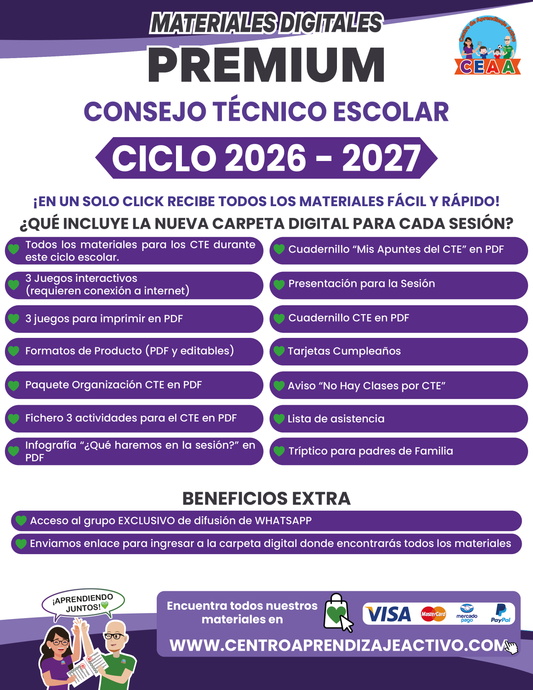 💎CARPETA PREMIUM Acceso a materiales digitales del CTE 2026-2027