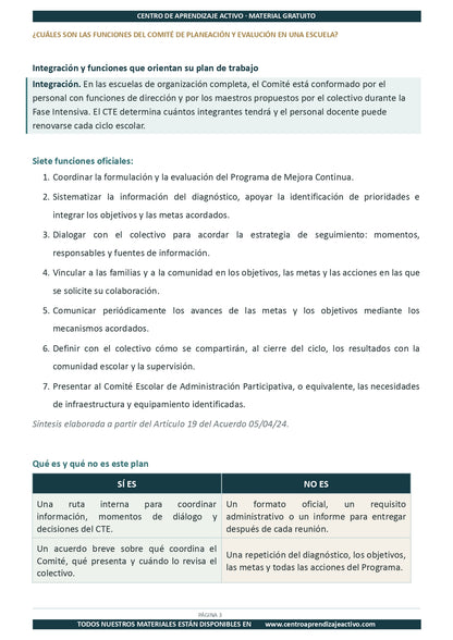 Ejemplo PLAN DE TRABAJO Comité Planeación y Evaluación en pdf