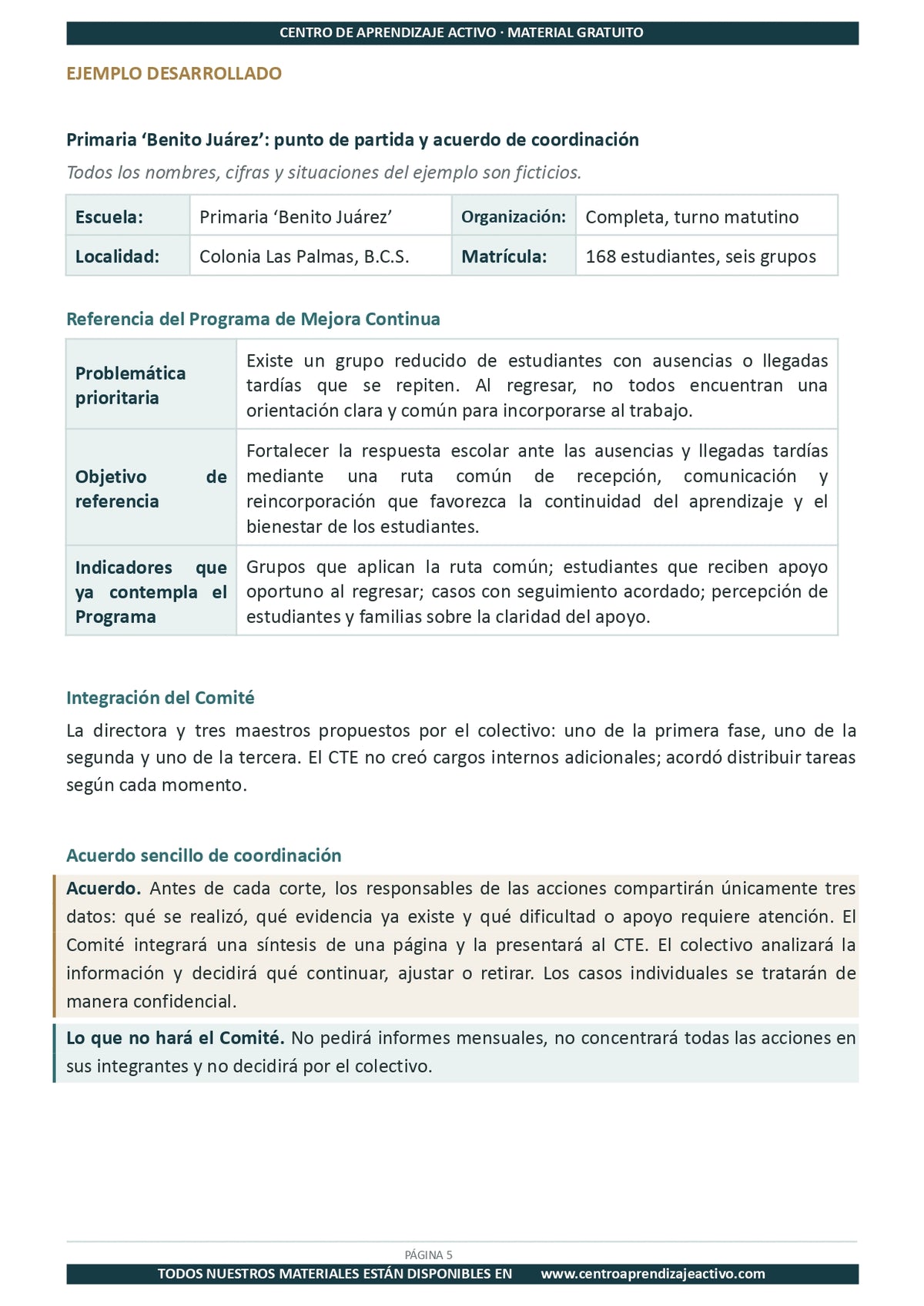 Ejemplo PLAN DE TRABAJO Comité Planeación y Evaluación en pdf