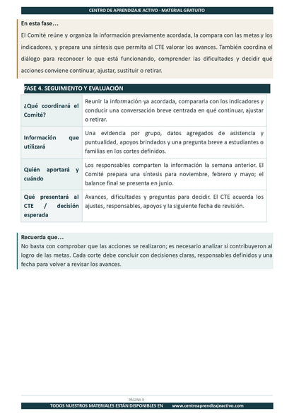 Ejemplo PLAN DE TRABAJO Comité Planeación y Evaluación en pdf