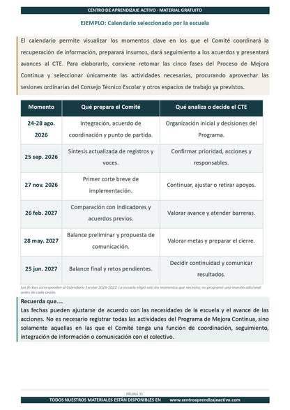 Ejemplo PLAN DE TRABAJO Comité Planeación y Evaluación en pdf