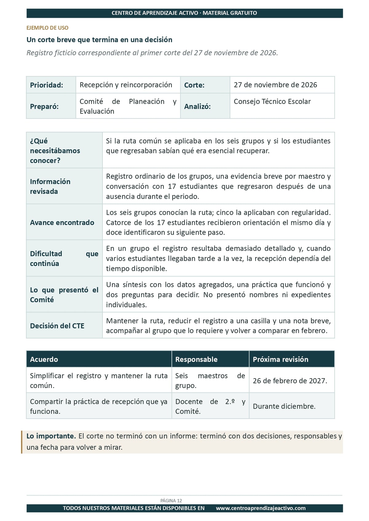 Ejemplo PLAN DE TRABAJO Comité Planeación y Evaluación en pdf