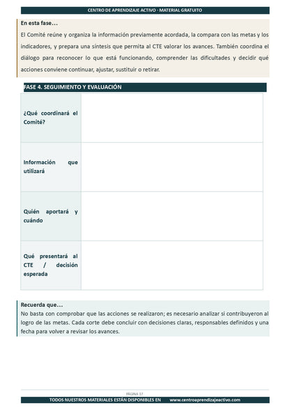 Ejemplo PLAN DE TRABAJO Comité Planeación y Evaluación en pdf