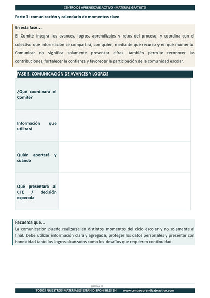 Ejemplo PLAN DE TRABAJO Comité Planeación y Evaluación en pdf