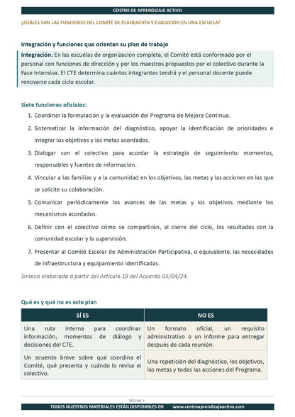 Ejemplo PLAN DE TRABAJO del Comité de Planeación y Evaluación editable en word (🎁De regalo en el Paquete del Tema 3 y 4)