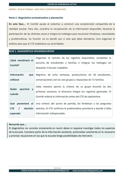 Ejemplo PLAN DE TRABAJO del Comité de Planeación y Evaluación editable en word (🎁De regalo en el Paquete del Tema 3 y 4)