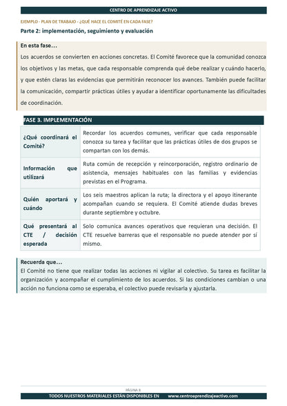 Ejemplo PLAN DE TRABAJO del Comité de Planeación y Evaluación editable en word (🎁De regalo en el Paquete del Tema 3 y 4)