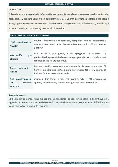 Ejemplo PLAN DE TRABAJO del Comité de Planeación y Evaluación editable en word (🎁De regalo en el Paquete del Tema 3 y 4)