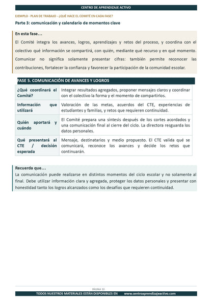Ejemplo PLAN DE TRABAJO del Comité de Planeación y Evaluación editable en word (🎁De regalo en el Paquete del Tema 3 y 4)