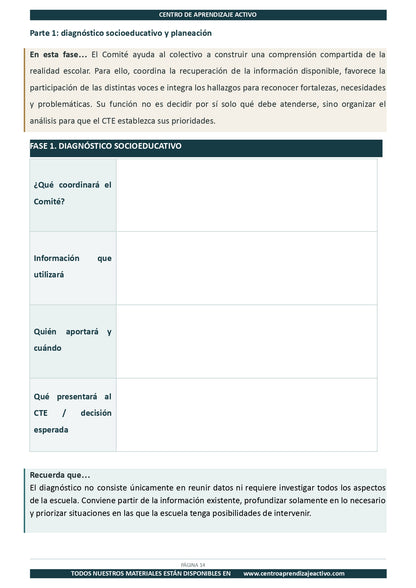 Ejemplo PLAN DE TRABAJO del Comité de Planeación y Evaluación editable en word (🎁De regalo en el Paquete del Tema 3 y 4)