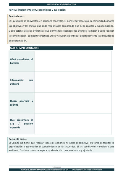 Ejemplo PLAN DE TRABAJO del Comité de Planeación y Evaluación editable en word (🎁De regalo en el Paquete del Tema 3 y 4)