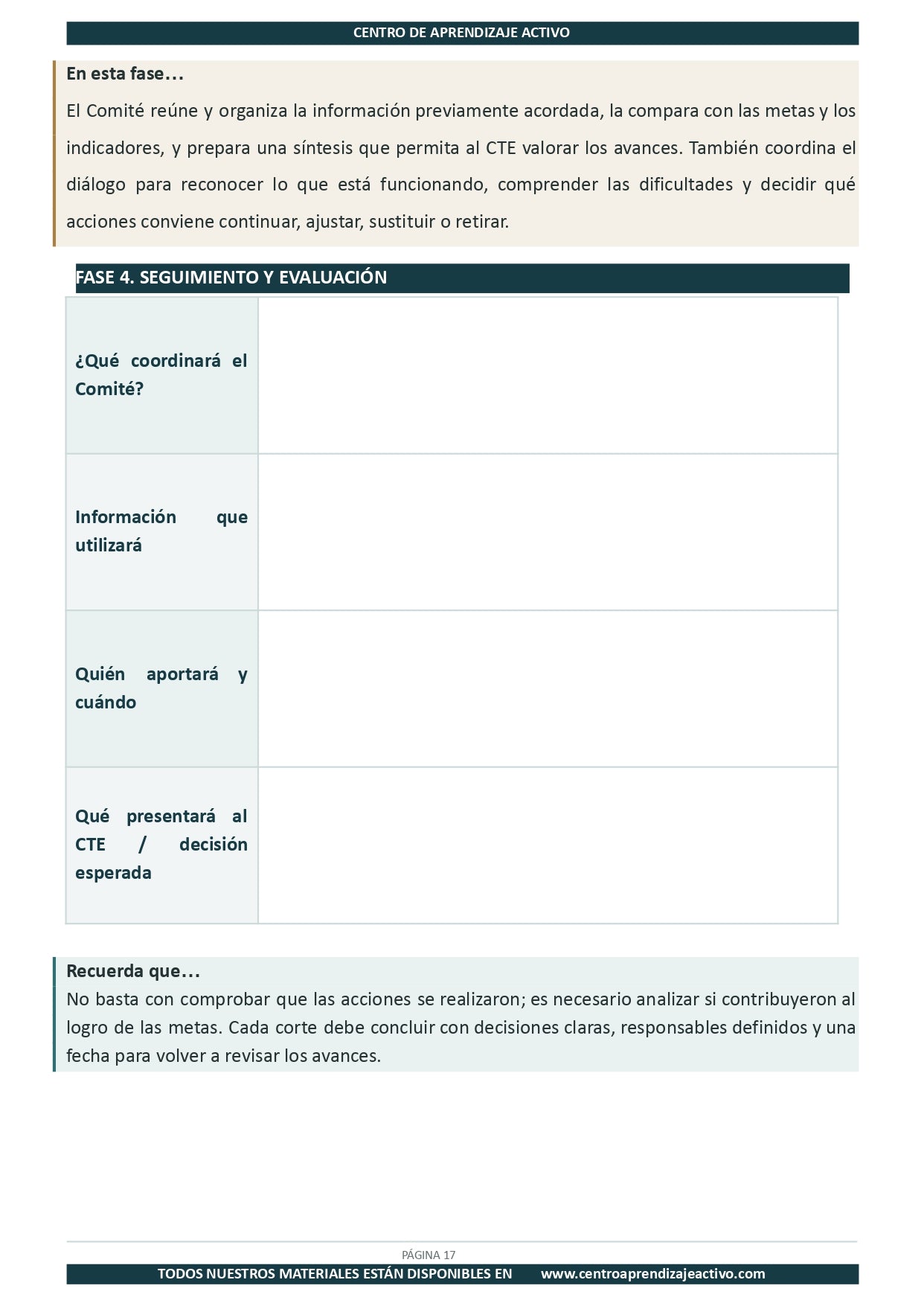 Ejemplo PLAN DE TRABAJO del Comité de Planeación y Evaluación editable en word (🎁De regalo en el Paquete del Tema 3 y 4)