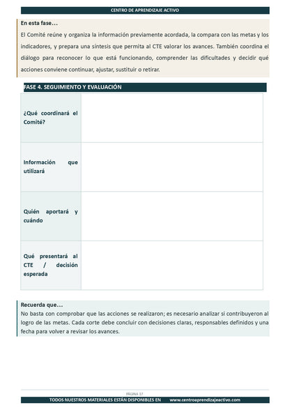 Ejemplo PLAN DE TRABAJO del Comité de Planeación y Evaluación editable en word (🎁De regalo en el Paquete del Tema 3 y 4)