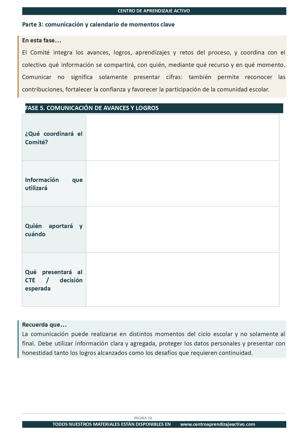 Ejemplo PLAN DE TRABAJO del Comité de Planeación y Evaluación editable en word (🎁De regalo en el Paquete del Tema 3 y 4)