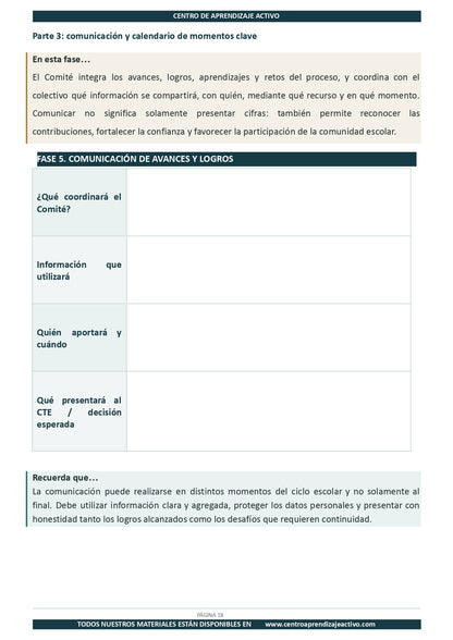 Ejemplo PLAN DE TRABAJO del Comité de Planeación y Evaluación editable en word (🎁De regalo en el Paquete del Tema 3 y 4)