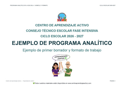 Ejemplo PROGRAMA ANALÍTICO con FORMATOS (Versión editable en word)