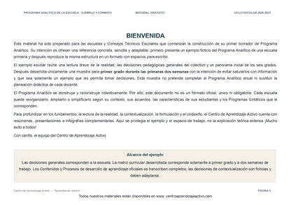 Ejemplo PROGRAMA ANALÍTICO con FORMATOS para elaborar el de tu escuela