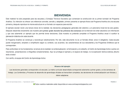 Ejemplo PROGRAMA ANALÍTICO con FORMATOS (Versión editable en word)