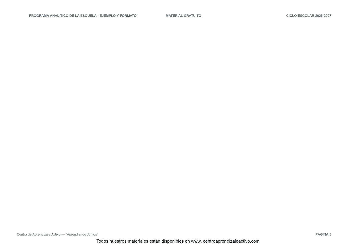 Ejemplo PROGRAMA ANALÍTICO con FORMATOS para elaborar el de tu escuela