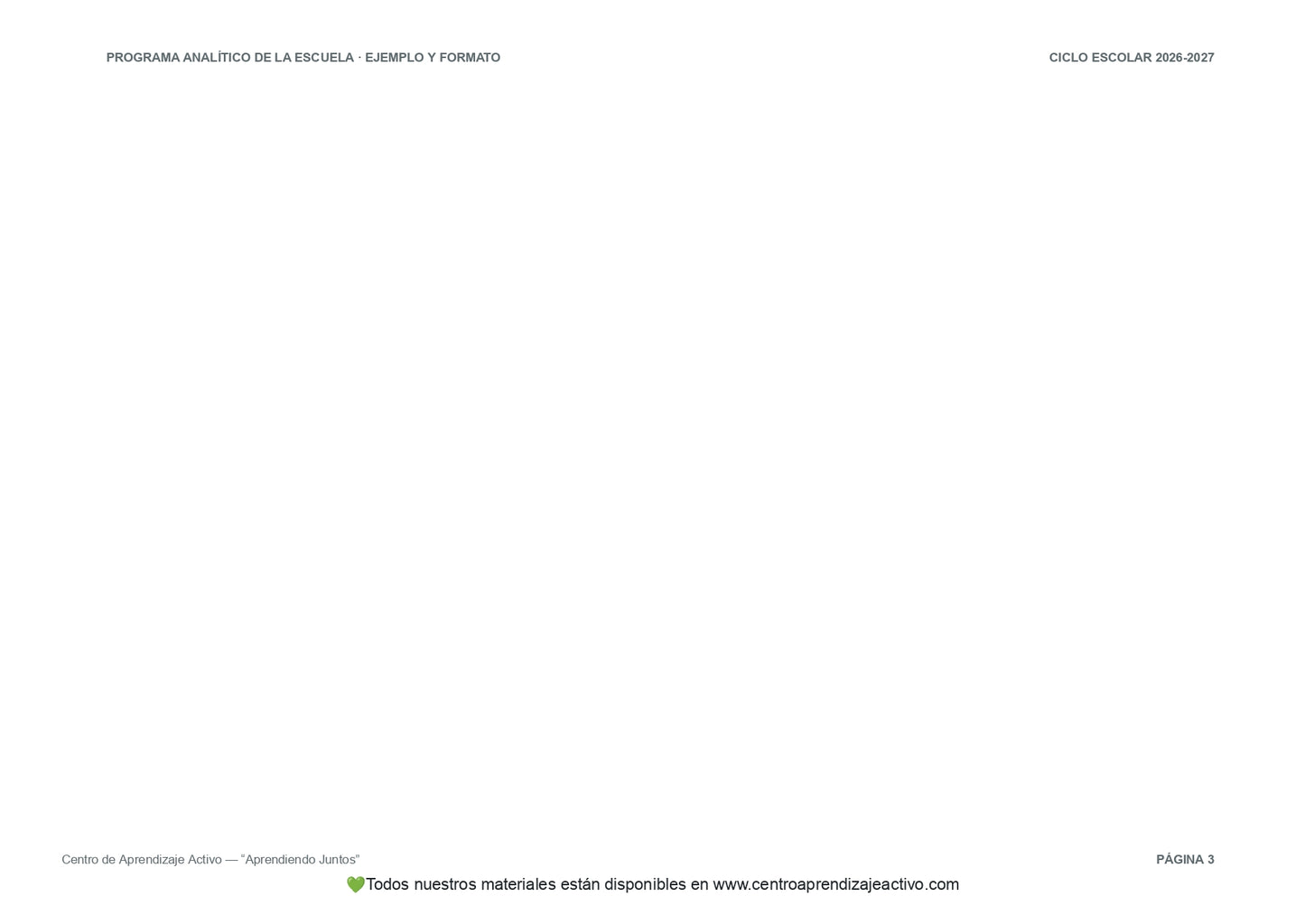 Ejemplo PROGRAMA ANALÍTICO con FORMATOS (Versión editable en word)