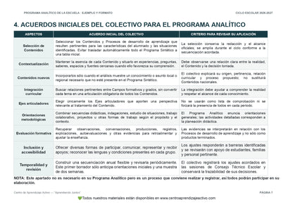 Ejemplo PROGRAMA ANALÍTICO con FORMATOS (Versión editable en word)