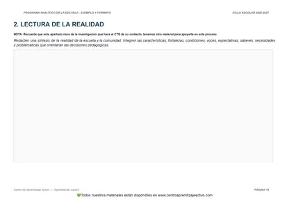 Ejemplo PROGRAMA ANALÍTICO con FORMATOS (Versión editable en word)