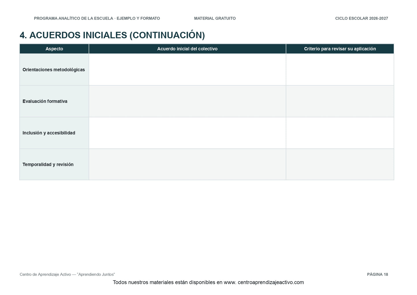 Ejemplo PROGRAMA ANALÍTICO con FORMATOS para elaborar el de tu escuela