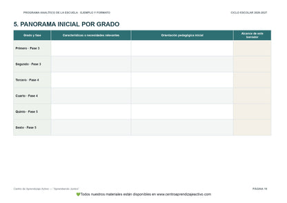 Ejemplo PROGRAMA ANALÍTICO con FORMATOS (Versión editable en word)
