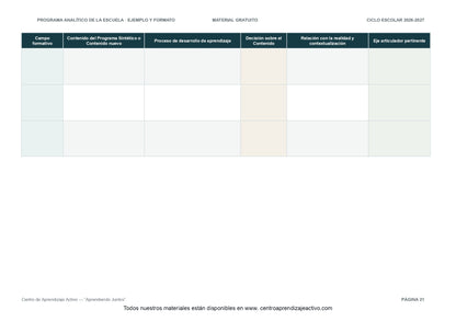Ejemplo PROGRAMA ANALÍTICO con FORMATOS para elaborar el de tu escuela