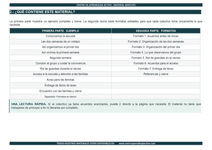 EJEMPLO Plan Escolar Primeras dos Semanas  Ciclo Escolar 2026 2027 en pdf