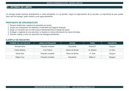EJEMPLO Plan Escolar Primeras dos Semanas  Ciclo Escolar 2026 2027 en pdf
