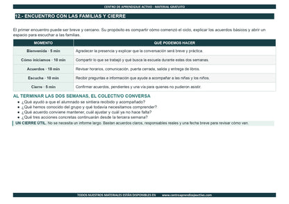 EJEMPLO Plan Escolar Primeras dos Semanas  Ciclo Escolar 2026 2027 en pdf