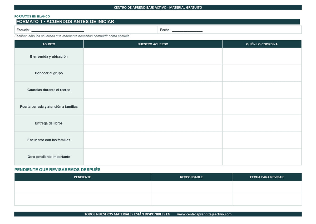 EJEMPLO Plan Escolar Primeras dos Semanas  Ciclo Escolar 2026 2027 en pdf