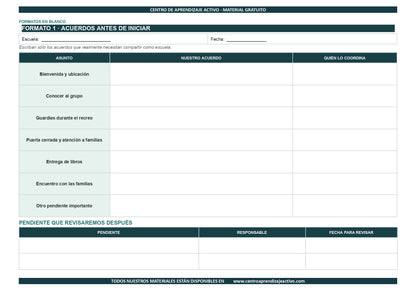 EJEMPLO Plan Escolar Primeras dos Semanas  Ciclo Escolar 2026 2027 en pdf