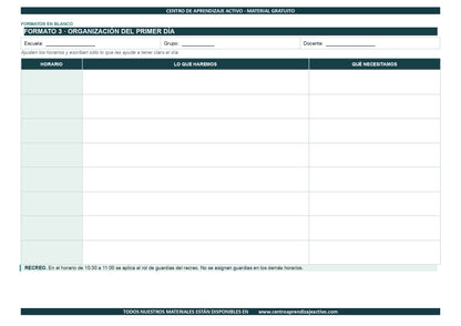 EJEMPLO Plan Escolar Primeras dos Semanas  Ciclo Escolar 2026 2027 en pdf