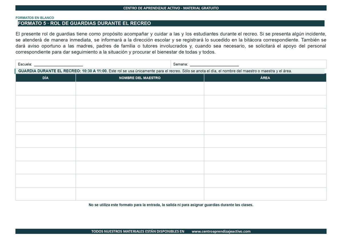 EJEMPLO Plan Escolar Primeras dos Semanas  Ciclo Escolar 2026 2027 en pdf