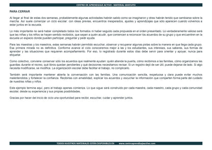 EJEMPLO Plan Escolar Primeras dos Semanas  Ciclo Escolar 2026 2027 en pdf