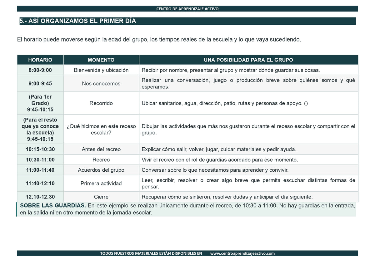 EJEMPLO Plan Escolar Primeras dos Semanas Ciclo Escolar 2026 2027 ✏️EDITABLE en word (🎁De regalo en la Membresía Anual y en el Paquete Completo 1° Sesón CTE)