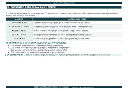 EJEMPLO Plan Escolar Primeras dos Semanas Ciclo Escolar 2026 2027 ✏️EDITABLE en word (🎁De regalo en la Membresía Anual y en el Paquete Completo 1° Sesón CTE)