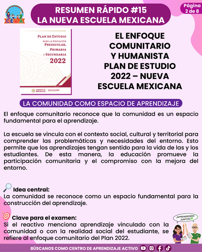 Resumen Rápido #15: EL ENFOQUE COMUNITARIO Y HUMANISTA PLAN DE ESTUDIO 2022 – NUEVA ESCUELA MEXICANA
