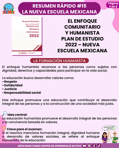 Resumen Rápido #15: EL ENFOQUE COMUNITARIO Y HUMANISTA PLAN DE ESTUDIO 2022 – NUEVA ESCUELA MEXICANA