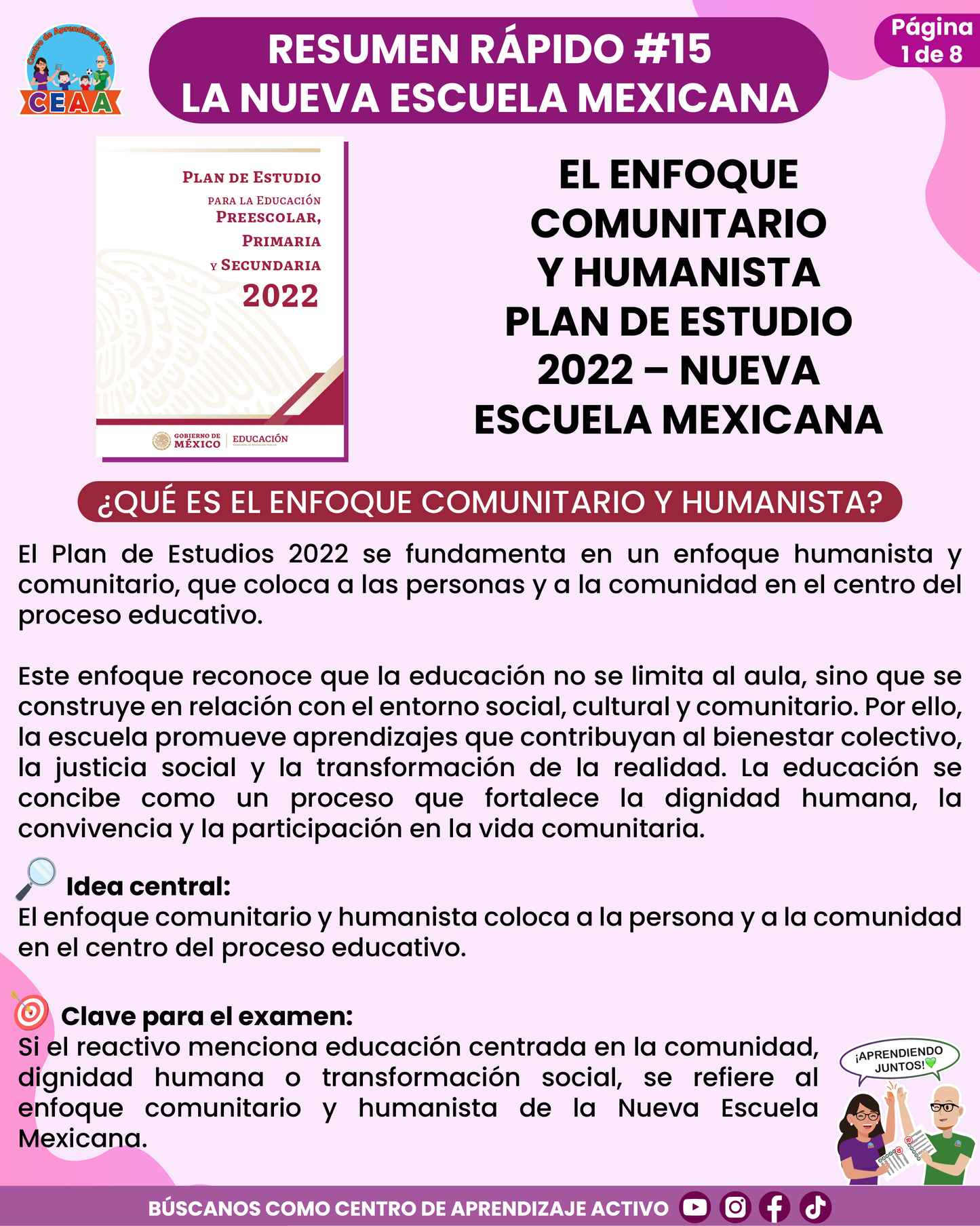 Resumen Rápido #15: EL ENFOQUE COMUNITARIO Y HUMANISTA PLAN DE ESTUDIO 2022 – NUEVA ESCUELA MEXICANA