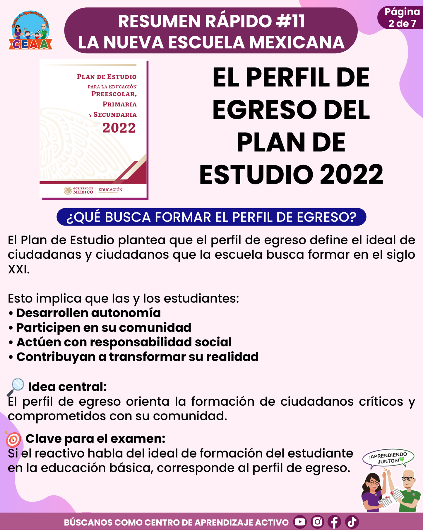 Resumen Rápido #11: EL PERFIL DE EGRESO DEL PLAN DE ESTUDIO 2022