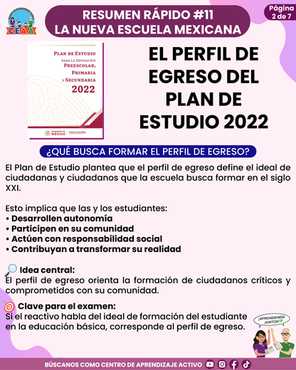 Resumen Rápido #11: EL PERFIL DE EGRESO DEL PLAN DE ESTUDIO 2022