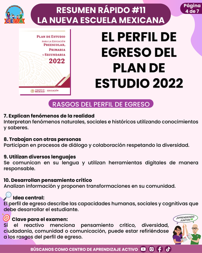 Resumen Rápido #11: EL PERFIL DE EGRESO DEL PLAN DE ESTUDIO 2022