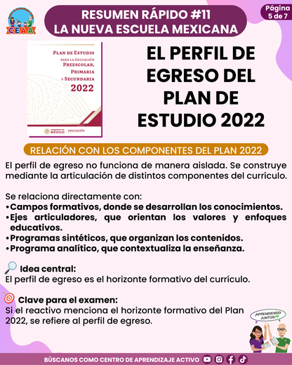 Resumen Rápido #11: EL PERFIL DE EGRESO DEL PLAN DE ESTUDIO 2022