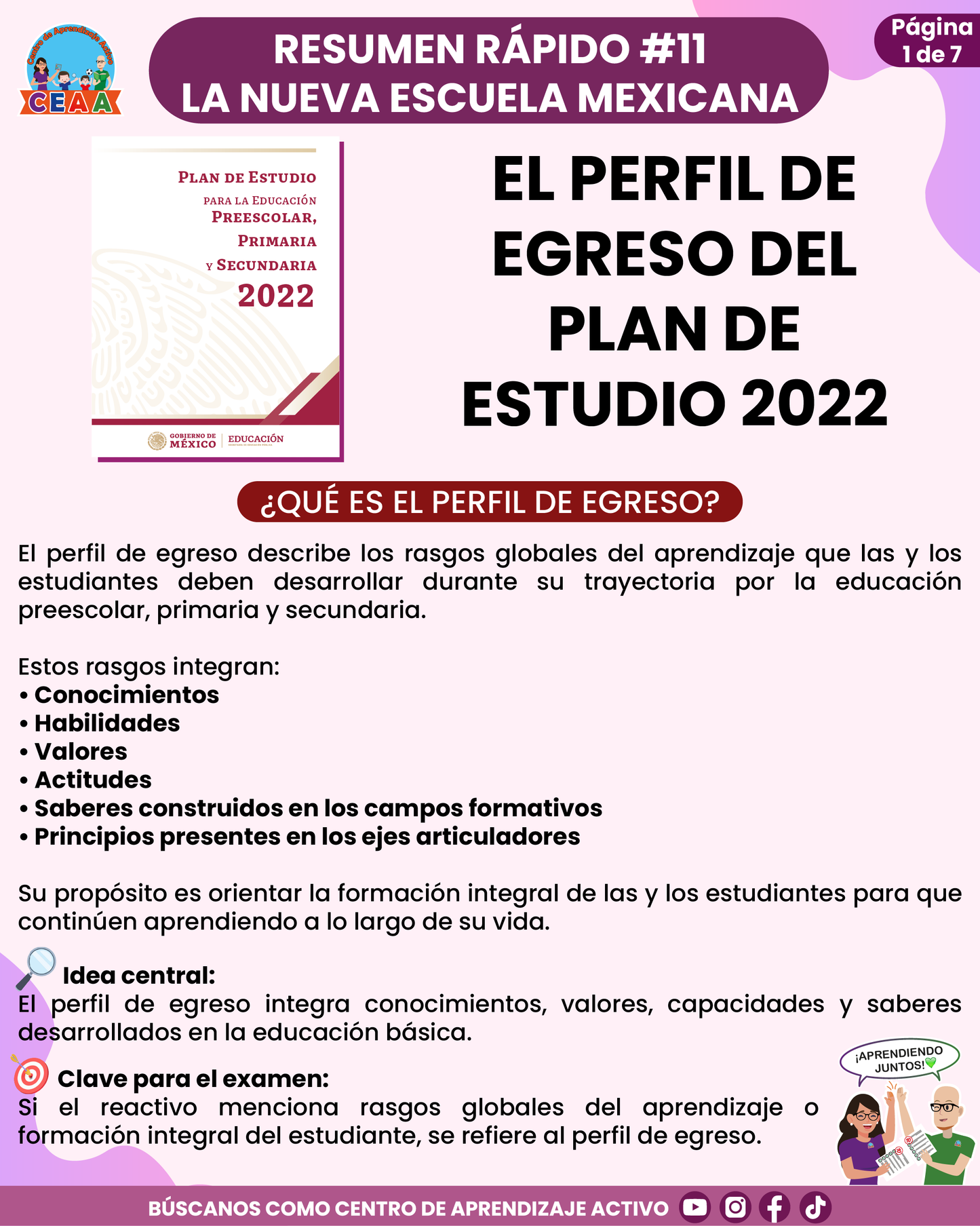 Resumen Rápido #11: EL PERFIL DE EGRESO DEL PLAN DE ESTUDIO 2022