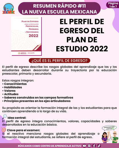 Resumen Rápido #11: EL PERFIL DE EGRESO DEL PLAN DE ESTUDIO 2022