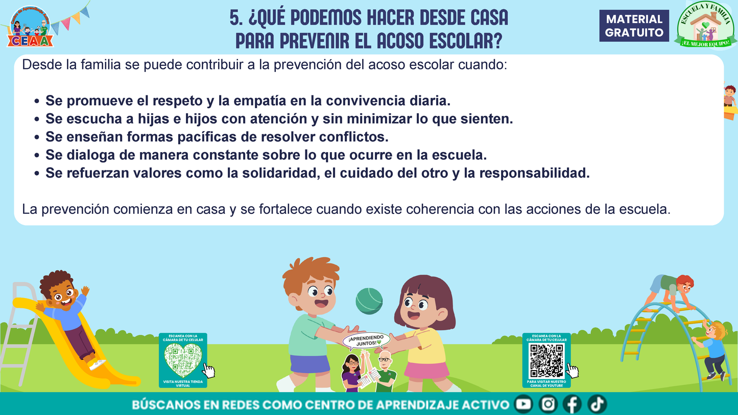 ESCUELA Y FAMILIA: JUNTOS EN LA PREVENCIÓN DEL ACOSO ESCOLAR en PDF