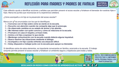 ESCUELA Y FAMILIA: JUNTOS EN LA PREVENCIÓN DEL ACOSO ESCOLAR en PDF